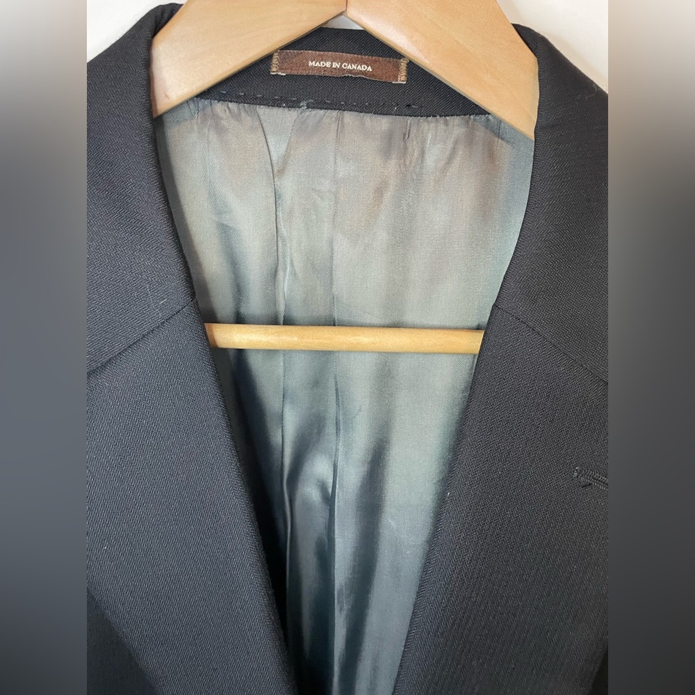 MENS PETER MILLAR SPORT COAT BLAZER JACKET BLACK SIZE 46R - Picture 2 of 9